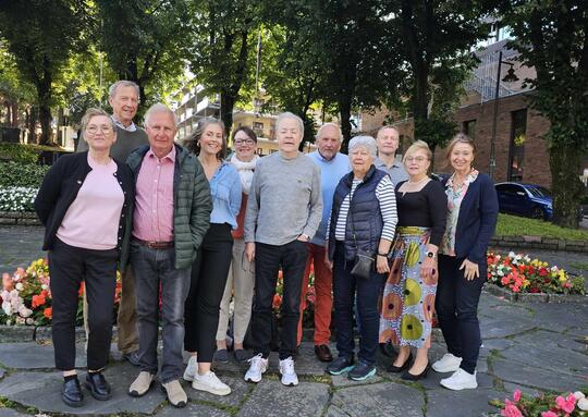 Blodkreftforeningens hovedstyre, fra venstre: Tordis Duun Stenersen, Morten Ustgård, Gisle Kavli, Heidi Vikan, Anita Nymo, Geir Knapstad, Olav Ljøsne, Inger Margrethe Slinning, John Christian Paulshus, Sigrid Matthes og Anne Lise Hustadnes.